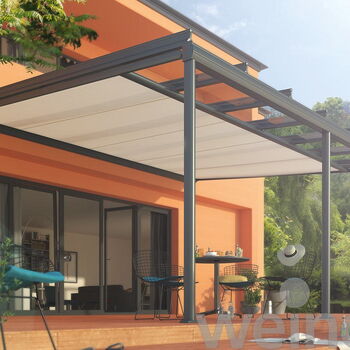 Wintergartenmarkisen - untergesetzte Wintergartenbeschattung - reduziert die Hitzeentwicklung unter dem Glas