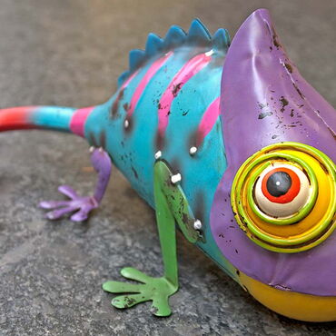 Deko, Accessoires - Chamäleon aus Blech