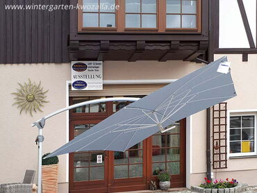 Hochwertiger Ampelschirm-Sonnenschirm, rechteckig 240x280 cm in blau 03