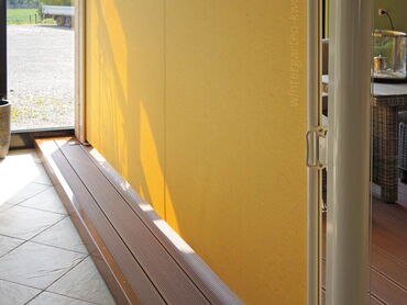 Seitenmarkisen nach Maß - Sichtschutz  ausziehbar - Markise komplett ausgezogen