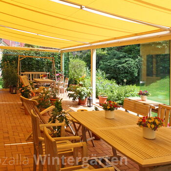 Unterglasmarkise - Sonnenschutz gegen das Aufheizen eines Wintergartens