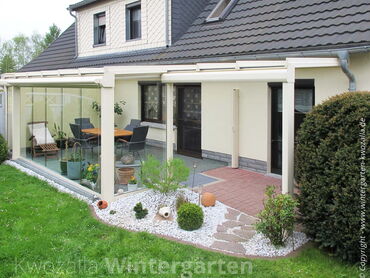 Terrassenüberdachung, überdachter Hauseingang - Beispiel