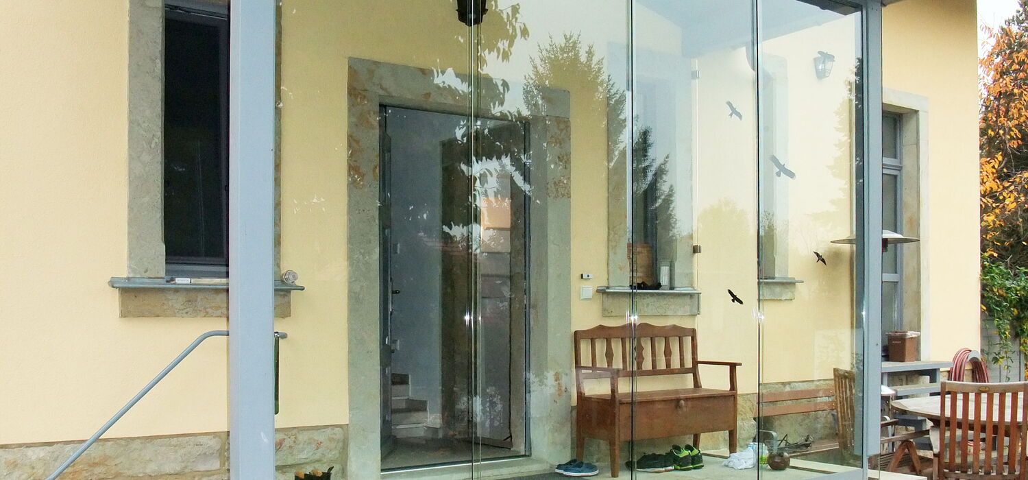 Verglaster Hauseingang, Windfang, Glasvorbau von Kwozalla - Referenz