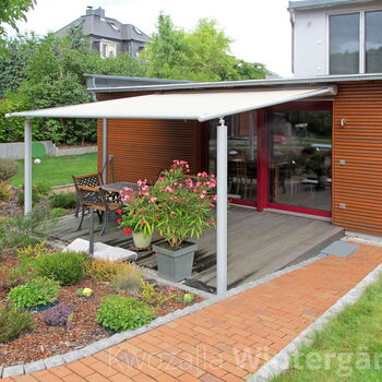 Textiles-Terrassendach von Kwozalla - Qualität made in Germany