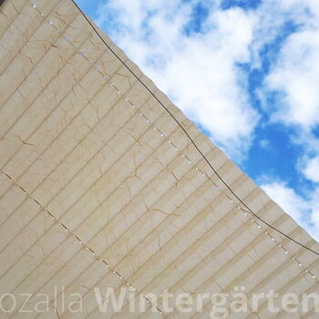 Plissee Beispiel für die Farbvariante beige - geeignet für eine Plisseeanlage