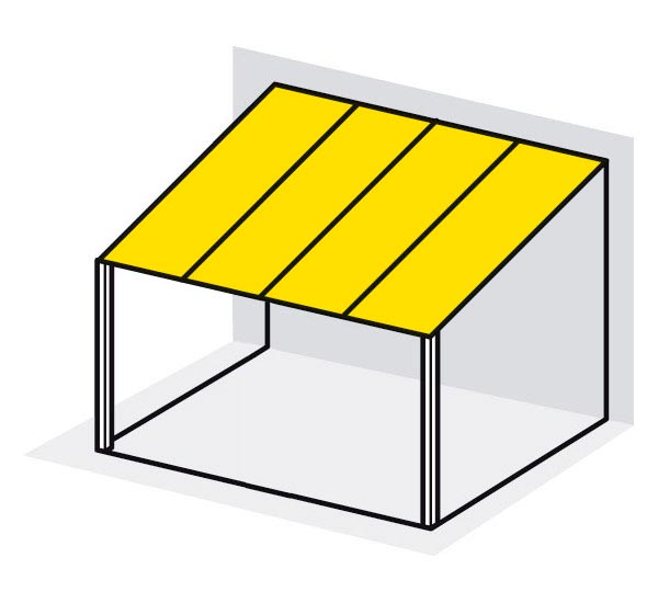 Terrassendach - Dachform Pultdach