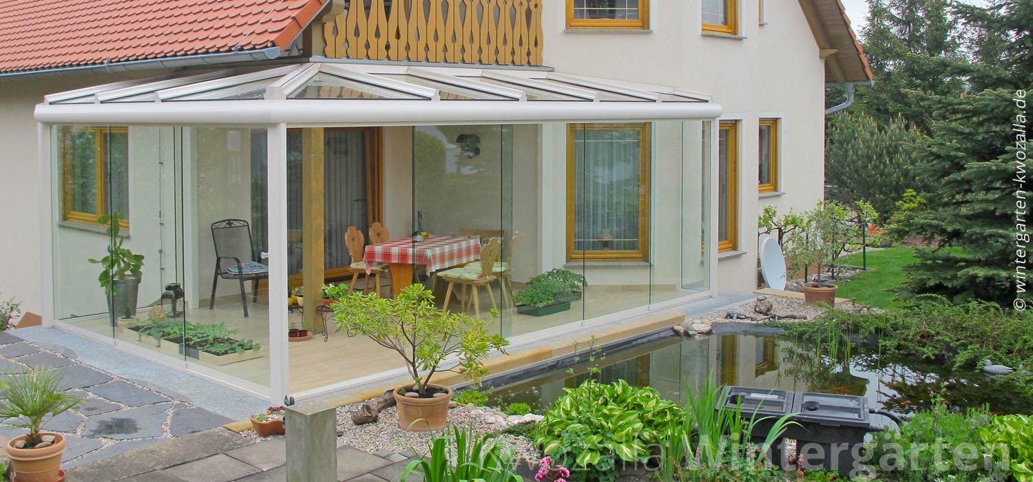 Terrassendach über Eck bauen